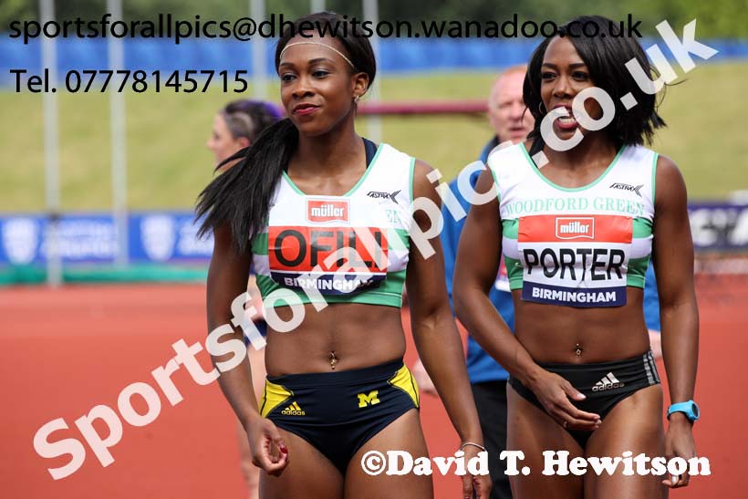 Womens 100 metres hurdles, British Championships, Birmingham. Photo: David T. Hewitson/Sports for All Pics